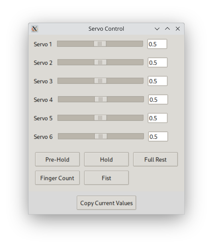 A simple user interface for controlling RCB